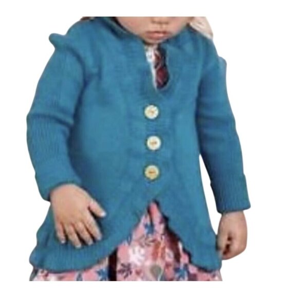 Matilda Jane Castles Cardigan Sweater in Turquoise Size 18-24 mos Toddler Girls - Picture 2 of 9